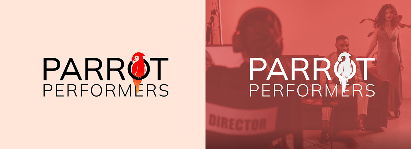 branding and logo design for Parrot Performers website